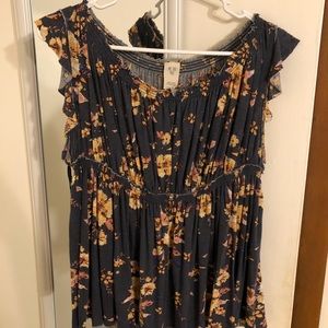 NWOT Free People Floral Top